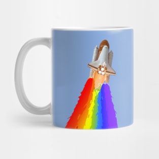 Rainbow Shuttle Launch Mug